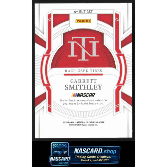 2025 Panini National Treasures #RUT-GST Garrett Smithley Race Used Tires #/99