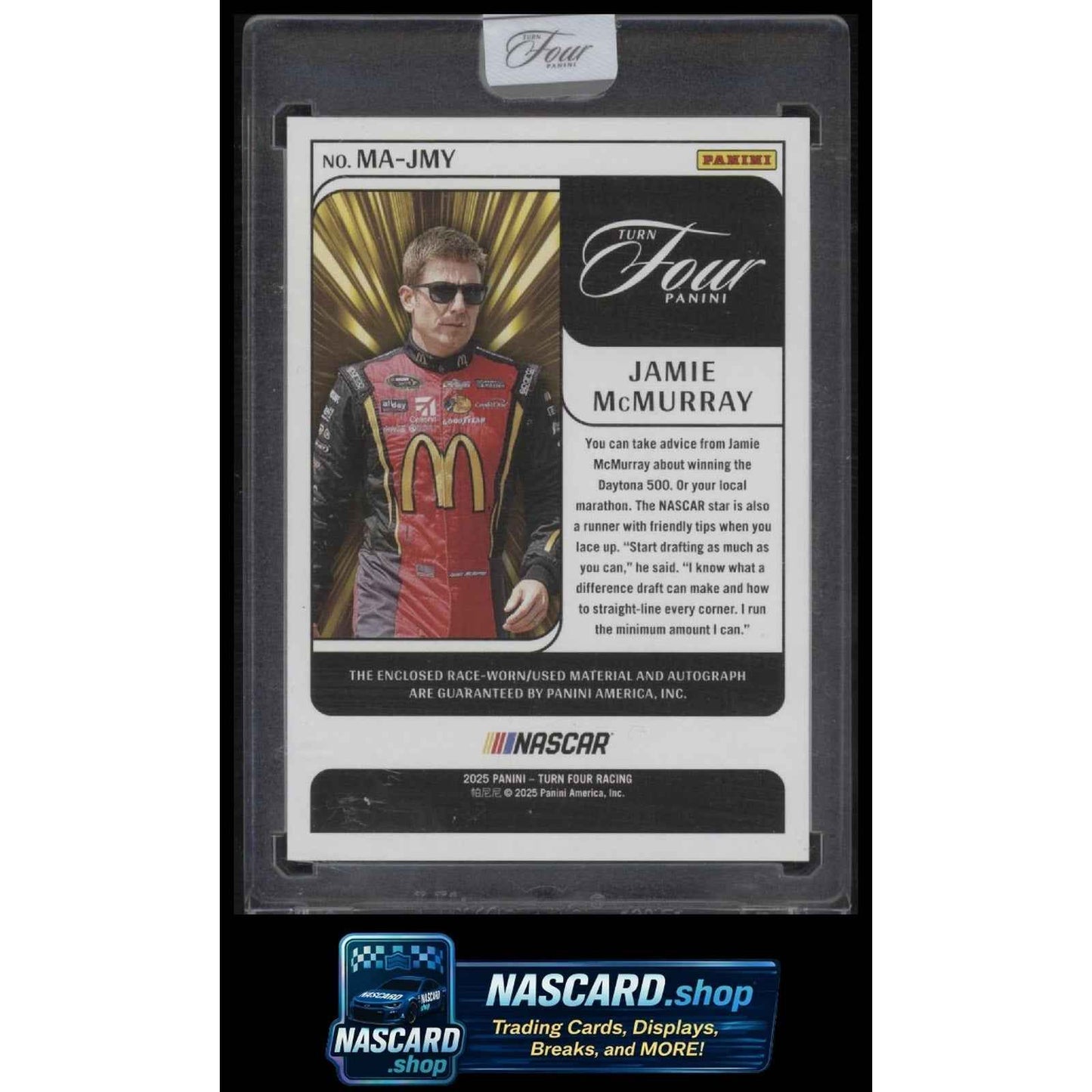 2025 Panini Turn Four Jamie McMurray Memorabilia Autographs Holo Silver #/75