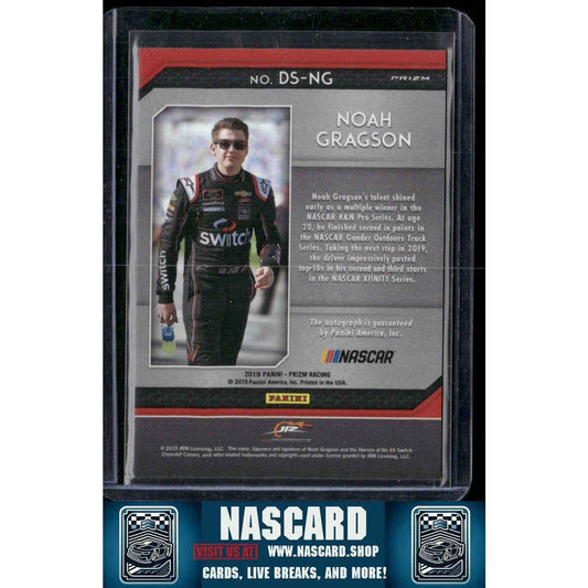 2019 Panini Prizm #DS-NG Noah Gragson Driver Signatures Red White and Blue Prizm