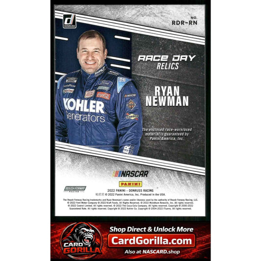 2022 Donruss #RDR-RN Ryan Newman Race Day Relics