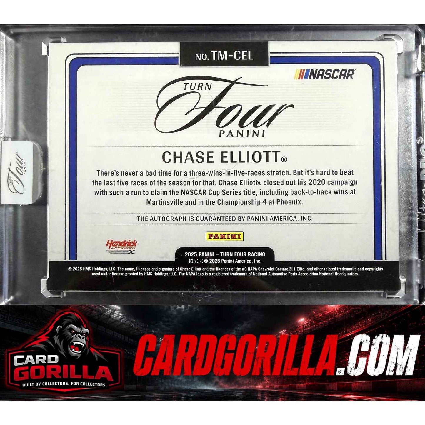 2025 Panini Turn Four #TM-CEL Chase Elliott Timeless Moments #/99
