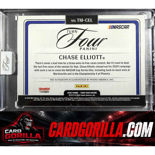 2025 Panini Turn Four #TM-CEL Chase Elliott Timeless Moments #/99