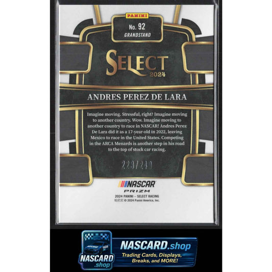 2024 Panini Select #92 Andres Perez De Lara Red and Blue Prizms #/249
