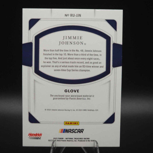 2023 Panini National Treasures Race Used Jimmie Johnson #RU-JJN Glove /25 (MEM) - NASCARD.shop