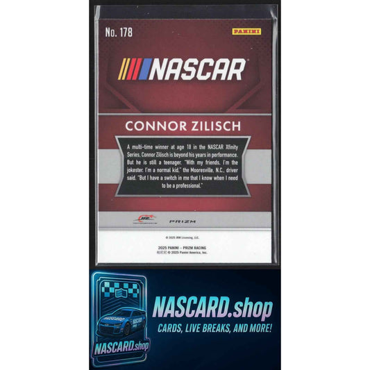 2025 Panini Prizm Throwback #178 Connor Zilisch Silver Prizm RC