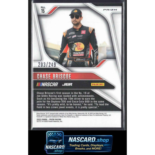 2025 Panini Prizm #15 Chase Briscoe Red #/249