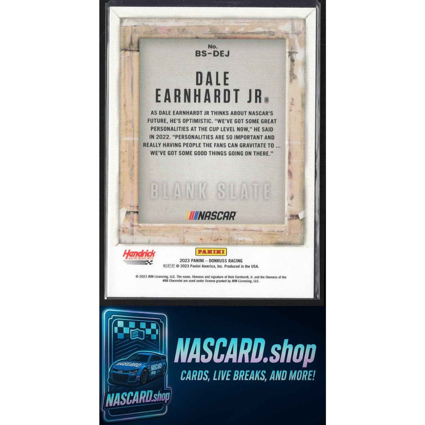 2023 Donruss #BS-DEJ Dale Earnhardt Jr Blank Slate