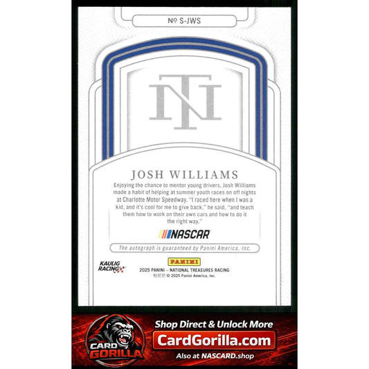 2025 Panini National Treasures #S-JWS Josh Williams Signatures #/99