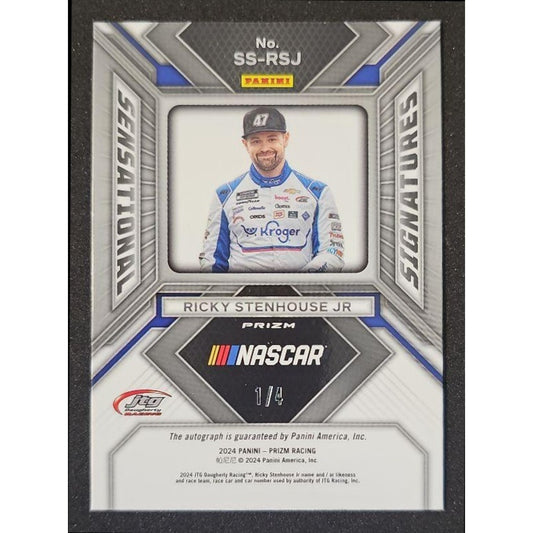 2024 Panini Prizm Ricky Stenhouse Jr Sensational Signatures Blue Shimmer FOTL /4