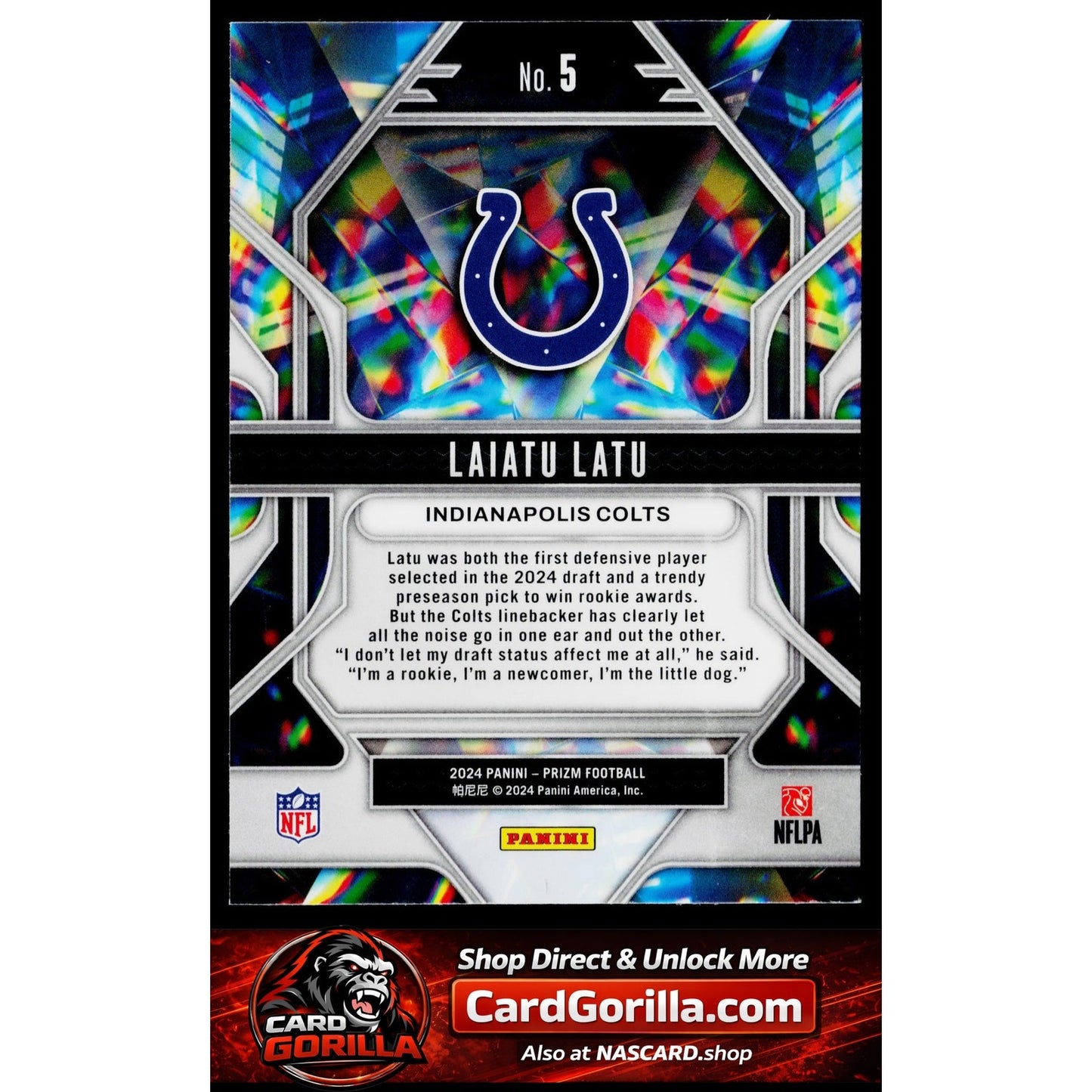 2024 Panini Prizm #5 Laiatu Latu Prizmatic