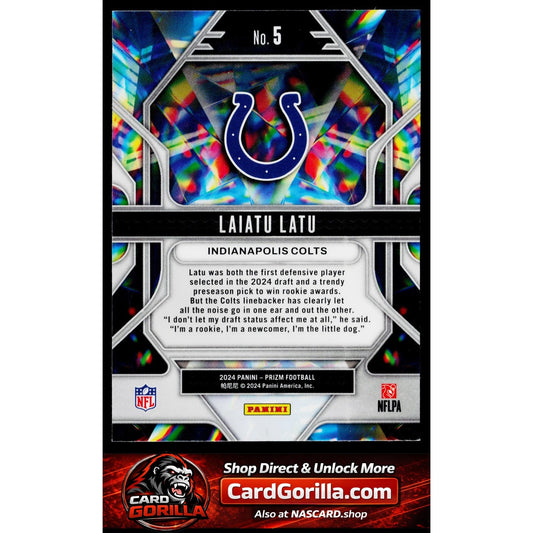 2024 Panini Prizm #5 Laiatu Latu Prizmatic