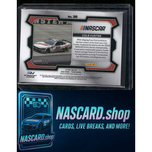 2024 Panini Prizm #36 Cole Custer Gold Shimmer #/3