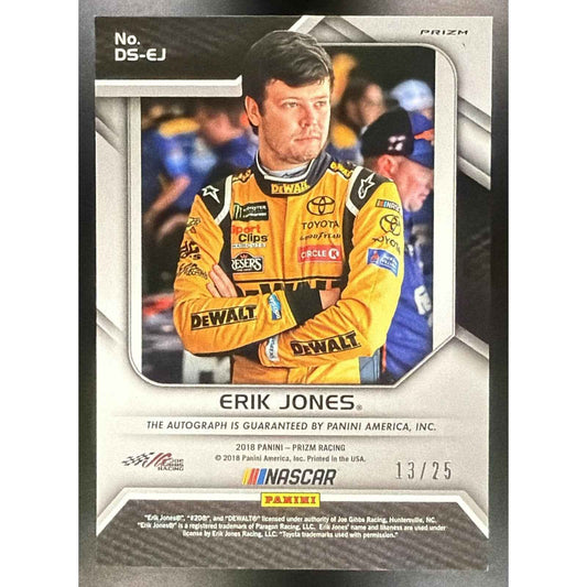 2018 Panini Prizm Erik Jones #DS-EJ Driver Signatures Blue 13/25 Auto