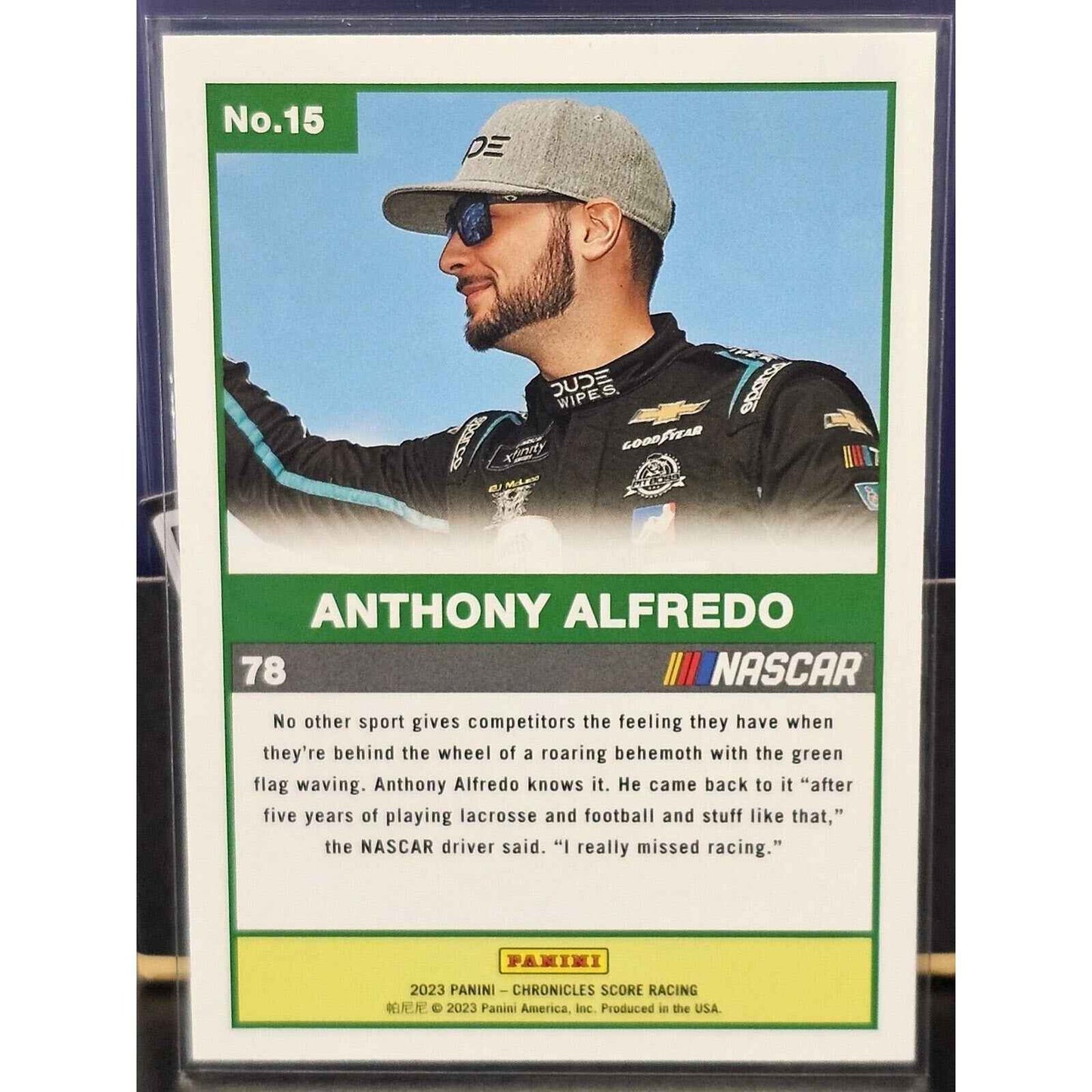 2023 Panini Chronicles Racing Score Blue #15 Anthony Alfredo 172/199 - NASCARD.shop