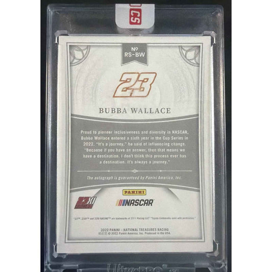 2022 Panini National Treasures Bubba Wallace Retro Signatures Holo Silver /99