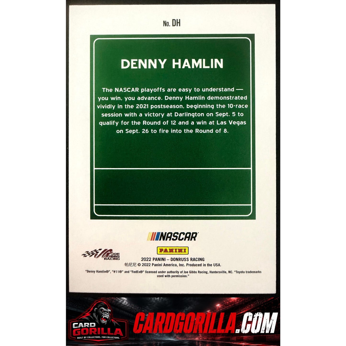 2022 Donruss #DH Denny Hamlin Downtown CASE HIT SSP