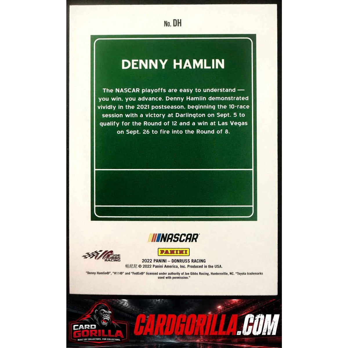 2022 Donruss #DH Denny Hamlin Downtown CASE HIT SSP