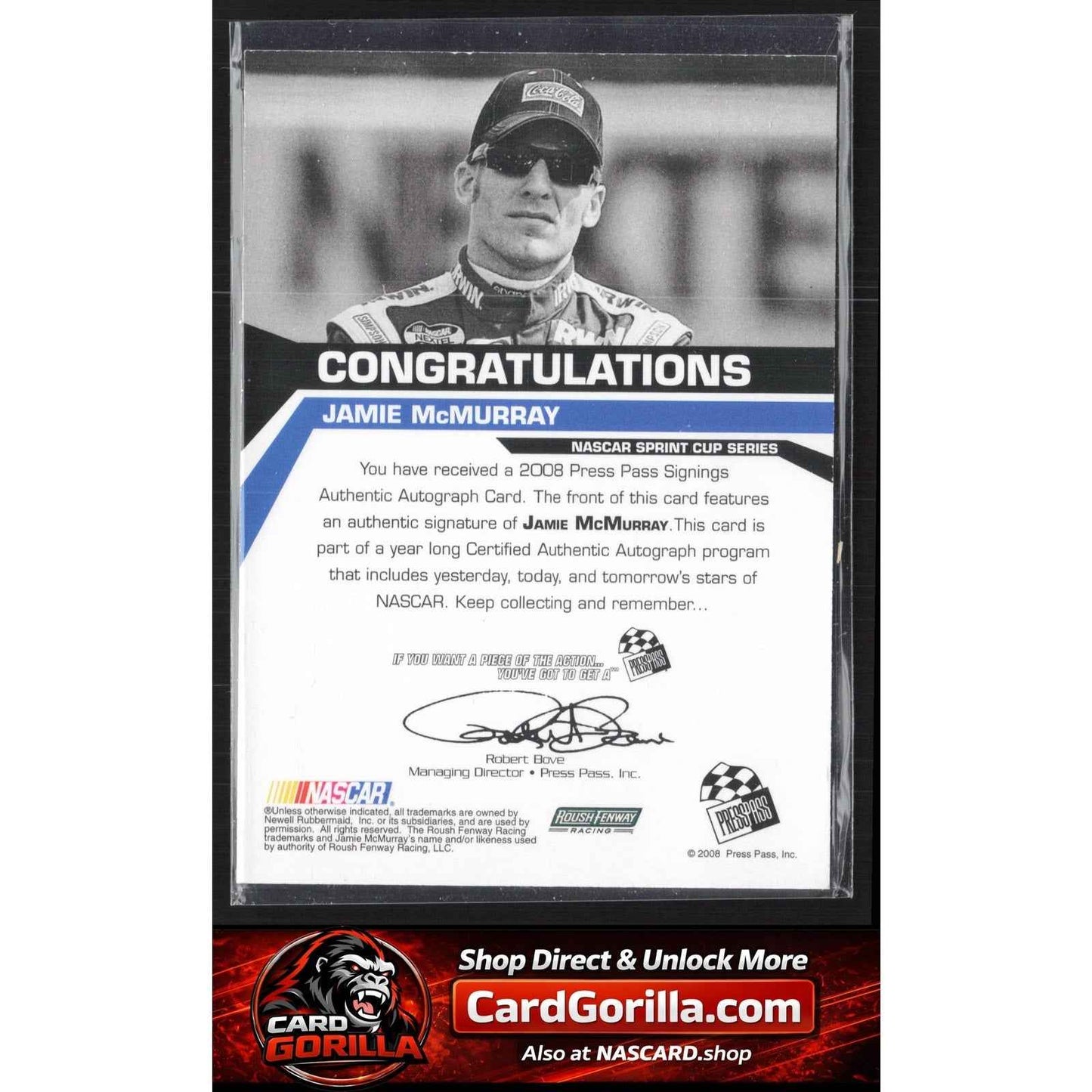 2006 Press Pass #NNO Jamie McMurray Signings Gold #/50