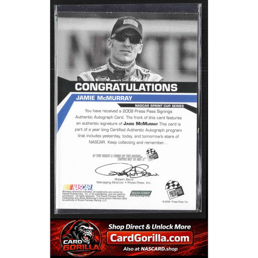 2006 Press Pass #NNO Jamie McMurray Signings Gold #/50