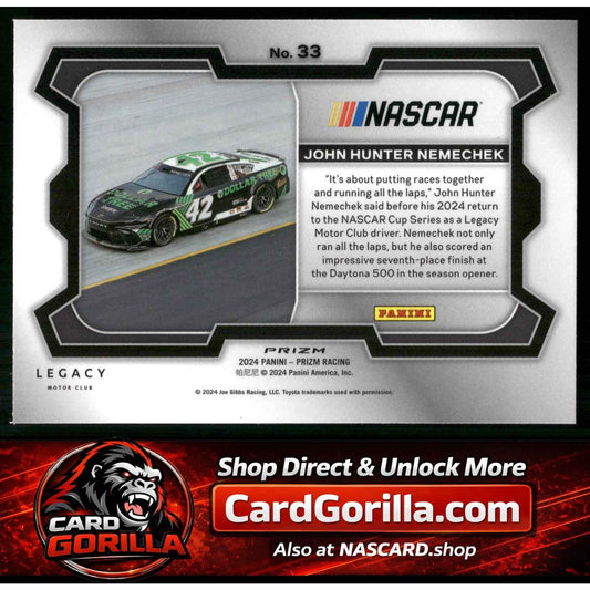 2024 Panini Prizm #33 John Hunter Nemechek White Sparkle
