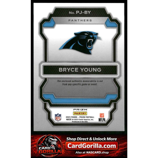 2023 Panini Prizm #PJ-BY Bryce Young Premier Jerseys Neon Green Pulsar