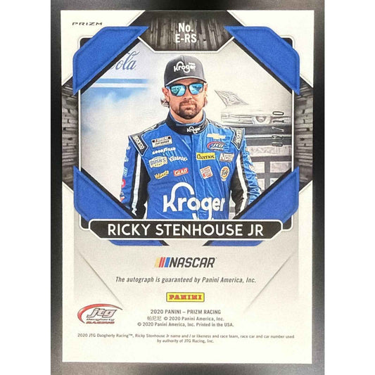 2020 Panini Prizm Ricky Stenhouse Jr. #E-RS Endorsements Red and Blue Hyper /10