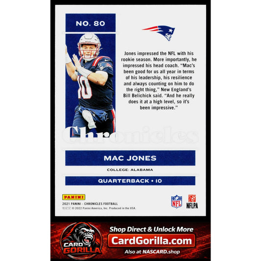 2021 Panini Chronicles #80 Mac Jones