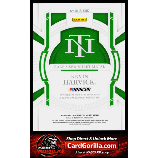2025 Panini National Treasures #RUS-KHK Kevin Harvick Race Used Sheet Metal #/99