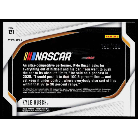 2025 Panini Prizm #121 Kyle Busch Blue #/199