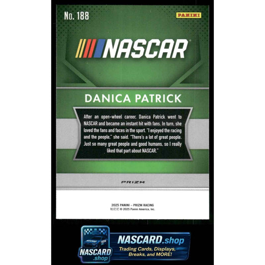 2025 Panini Prizm #188 Danica Patrick White Sparkle