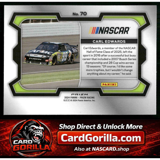 2024 Panini Prizm #70 Carl Edwards White Sparkle