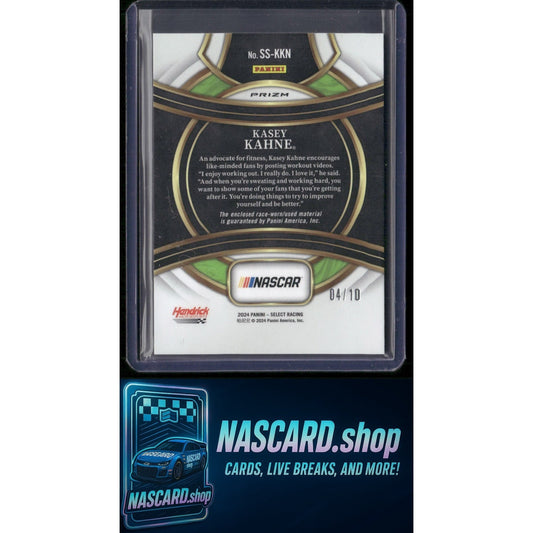 2024 Panini Select #SS-KKN Kasey Kahne Selective Swatches Gold Flash Prizms #/10