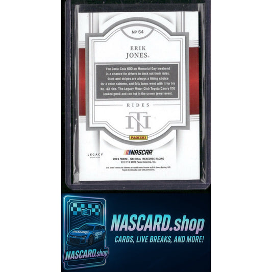 2024 Panini National Treasures #64 Erik Jones Green #/5 - NASCARD.shop