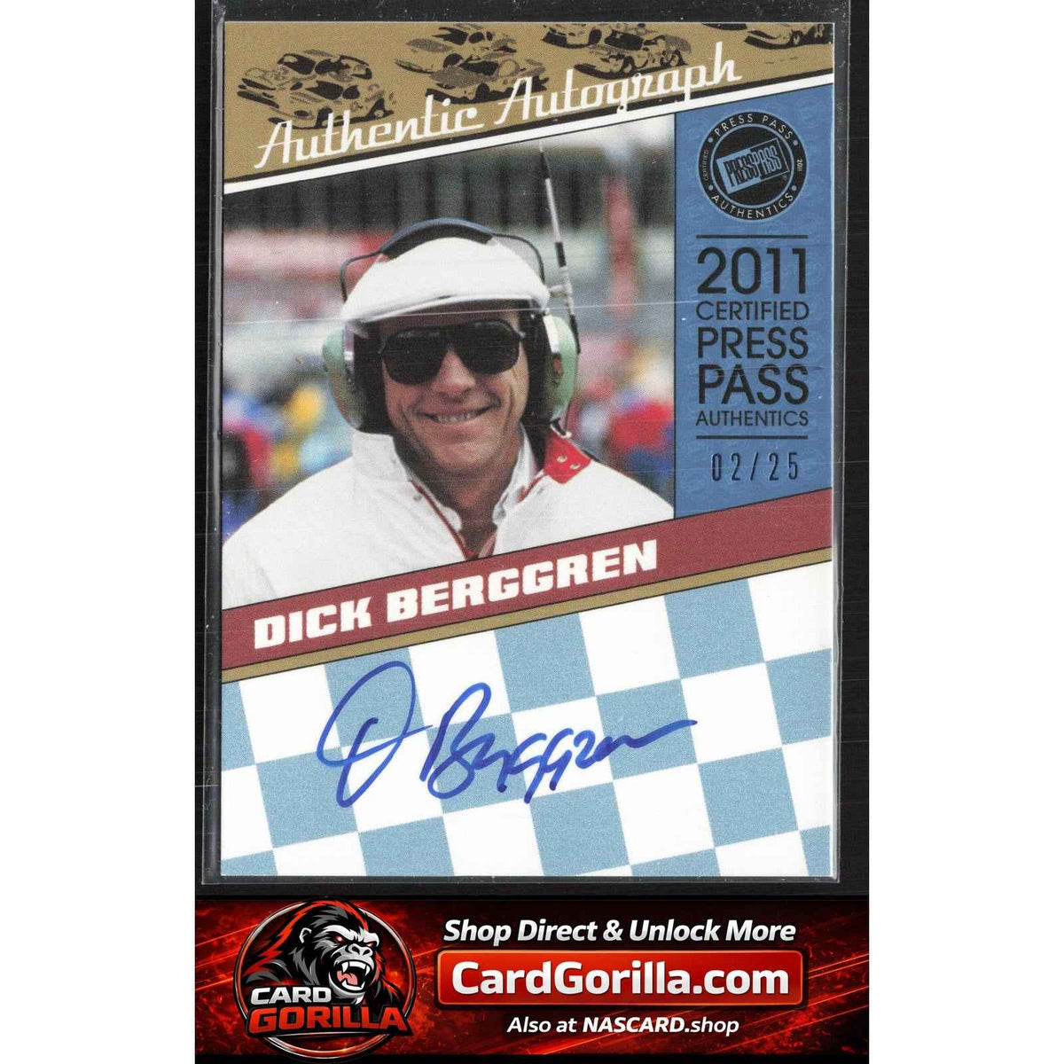 2011 Press Pass Legends #LGA-DB Dick Berggren Autographs Blue #/25