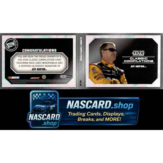 2014 Press Pass Five Star Jeff Burton Classic Compilations CAT Booklet 1/1