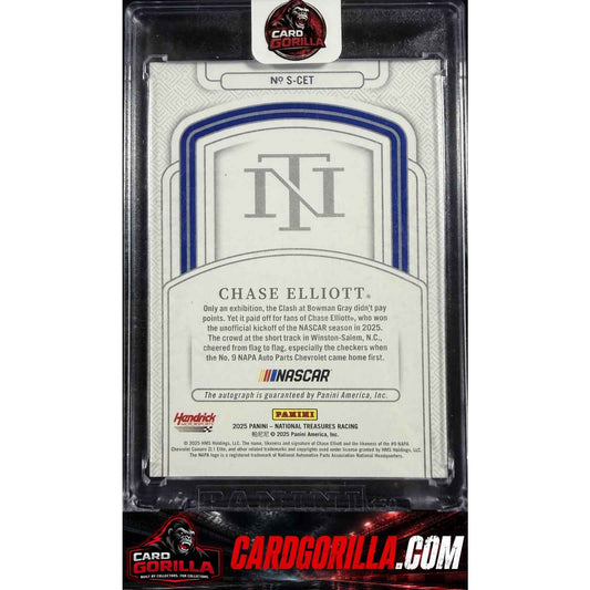 2025 Panini National Treasures #S-CET Chase Elliott Signatures Platinum #1/1