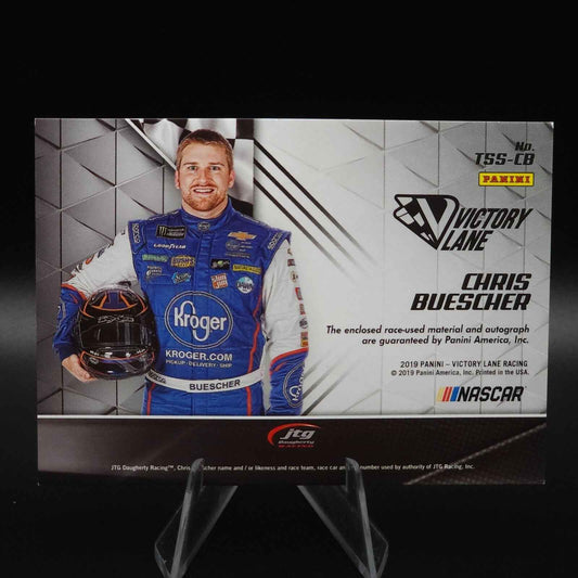 2019 Panini Victory Lane - Triple Swatch Signatures Chris Buescher (AU, MEM) - NASCARD.shop