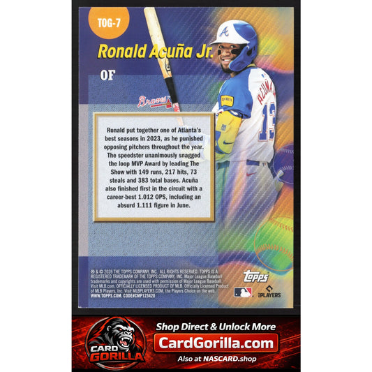 2026 Topps #TOG-7 Ronald Acuña Jr. Titans of the Game