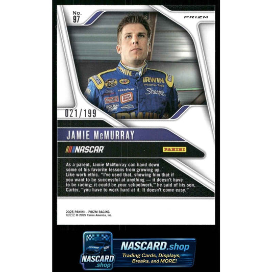 2025 Panini Prizm #97 Jamie McMurray Blue #/199