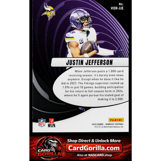 2024 Donruss #VOR-JJE Justin Jefferson Vortex