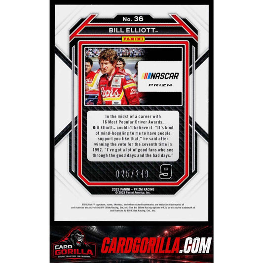 2023 Panini Prizm #36 Bill Elliott Reactive Green #/249