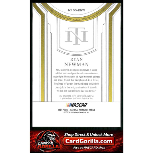 2024 Panini National Treasures #SS-RNW Ryan Newman Silhouettes Holo Gold #/10
