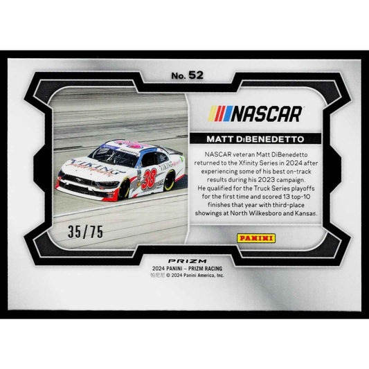 2024 Panini Prizm #52 Matt DiBenedetto Blue Pulsar #/75