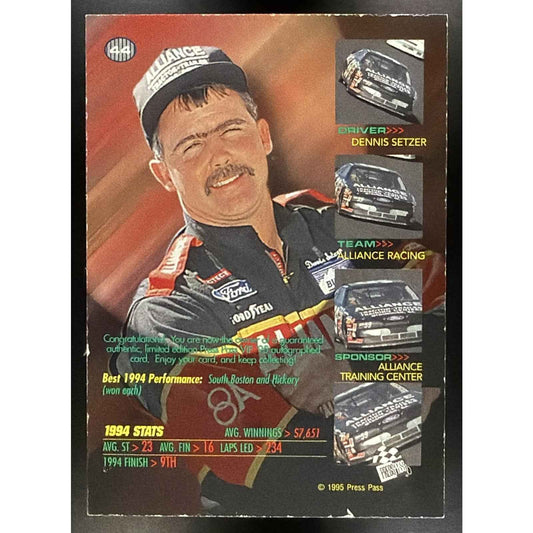 1995 Press Pass VIP Dennis Setzer #44 Auto