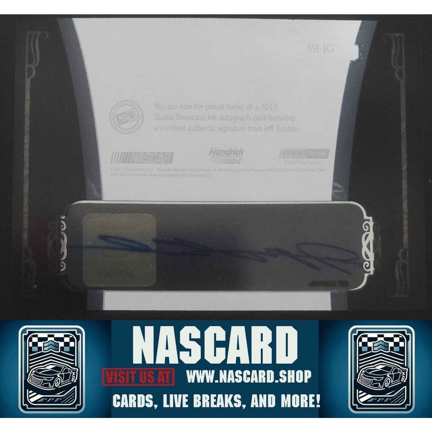2013 Press Pass Showcase Studio Ink Gold #SSI-JG Jeff Gordon 02/10 (AU)