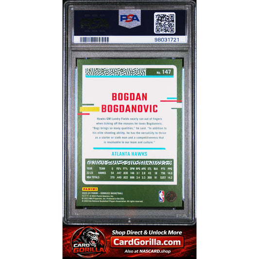 2023 Panini Donruss #147 Bogdan Bogdanovic Red Fireworks PSA 8