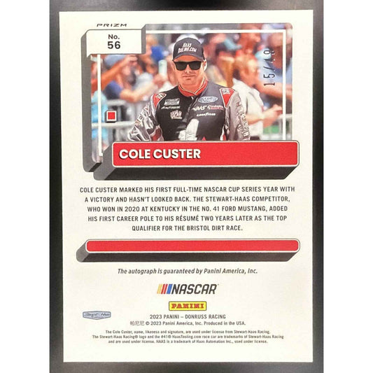 2023 Panini Donruss Cole Custer #56 Optic Signatures Holo 15/49 Auto