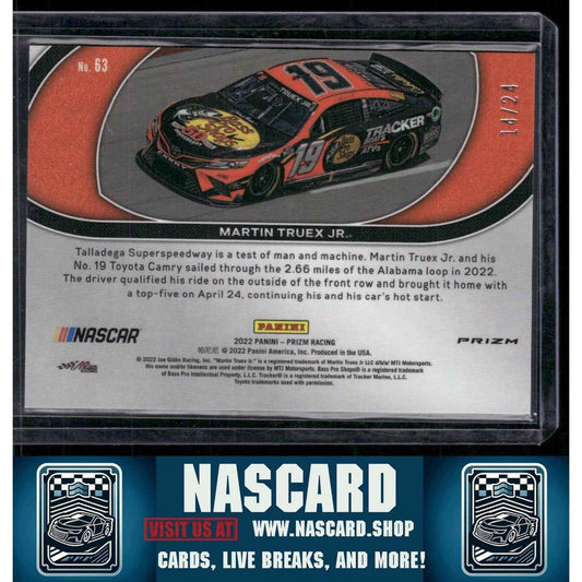 2022 Panini Prizm #63 Martin Truex Jr. Rainbow Prizm #/24