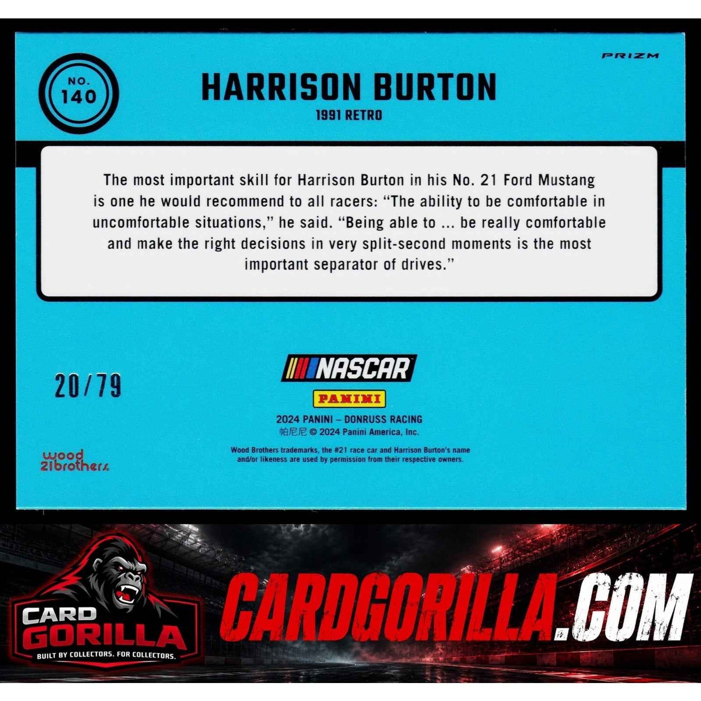 2024 Donruss #140 Harrison Burton Optic Pink Velocity #/79