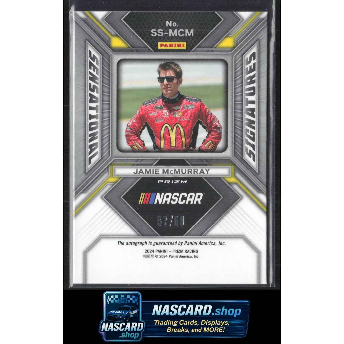 2024 Panini Prizm #SS-MCM Jamie McMurray Sensational Signatures Red #/60